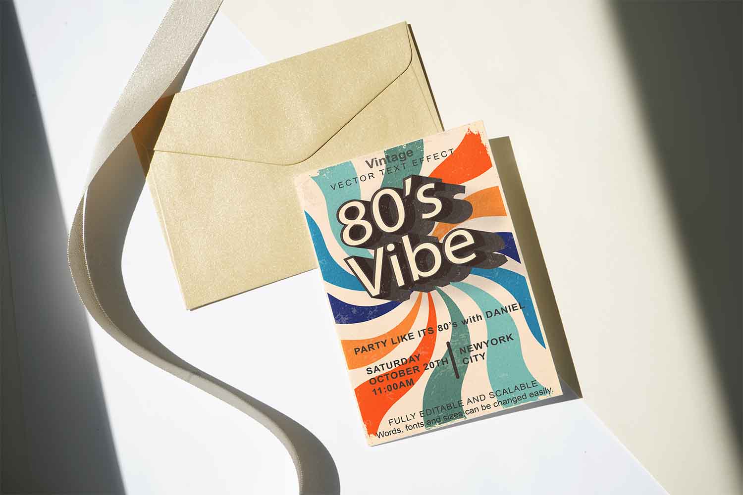 80s Retro Invitation Card - Image 2