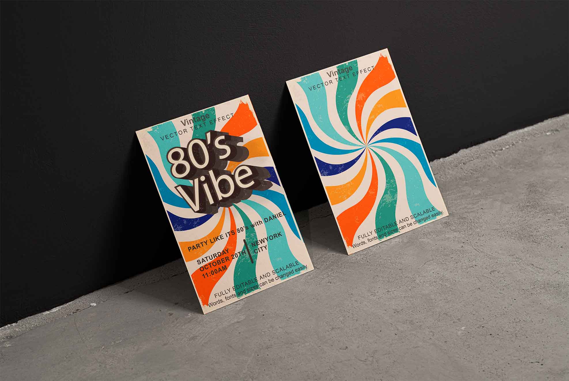 80s Retro Invitation Card